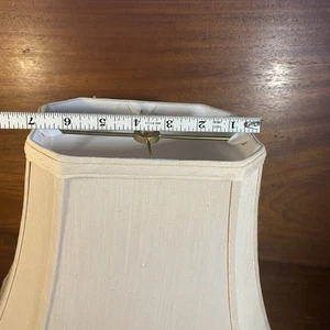 Paralume lampada a campana angolare taglio quadrato, lino beige 5 x 10 x 8,75 - Foto 1 di 12