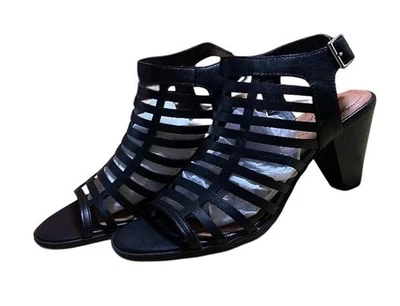 Style & Co. Black Strappy Low Heels, Hailey, Sexy, Open-Toe, Size 6.5, New - Image 1 of 4