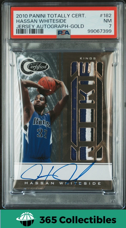 2010 Panini Totally Certified Hassan Whiteside Gold /25 #182 PSA 7 - Image 1 of 2