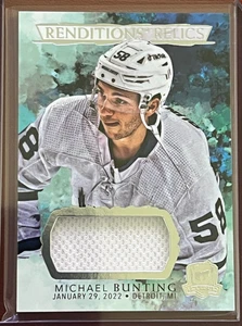 Michael Bunting Rendition Relics 2021-22 Upper Deck The Cup - Picture 1 of 2