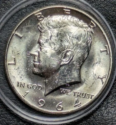 1964-D 50c Silver Kennedy Half Dollar Bu Uncirculated + Mint State Silver Coin - Image 1 of 4