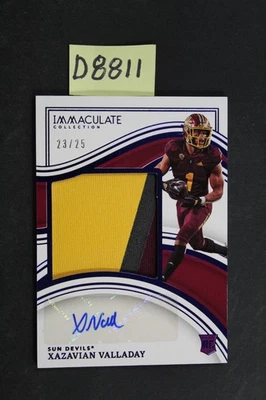2023 Panini Immaculate Collegiate - Xazavian Valladay /25 RPA (D8811 - Image 1 of 2