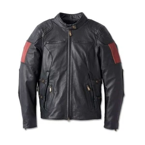 Harley Davidson Men's Black Motorbike Racing Jacket Cowhide Leather Biker Jacket - Picture 1 of 3