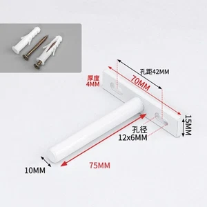 2Pcs Shelf Brackets, 75mm Metal Hidden Round Floating Shelf Bracket for Shelves - Picture 1 of 5