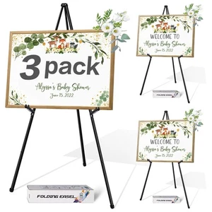 63" Display Easel Stand - 3Packs Art Easels for Wedding Sign Poster Stand Fol... - Picture 1 of 9