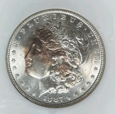 1887 MORGAN SILVER DOLLAR~NGC MS 63  ~NICE COIN~ - Image 1 of 4