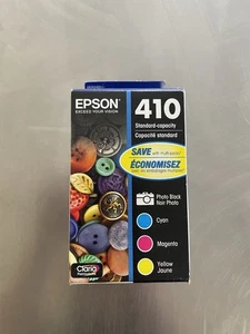 NEW Epson 410 4pk Combo Ink Cartridges B/C/M/Y (T410520) EXP 3/2020 SEALED OEM - Picture 1 of 5