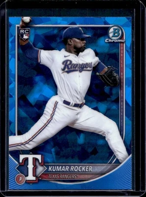 2025 Bowman Chrome Sapphire Kumar Rocker RC Rookie #98 Rangers - Image 1 of 2