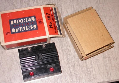 Controlador de silbato LIONEL # 167 de posguerra en caja e inserto originales Foto 1 de 4