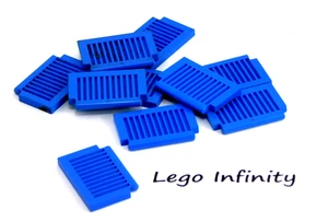 10 LEGO Blue Vintage Window Pane 1 x 2 x 2 Small Shutter (3582) - 10 Pieces - Picture 1 of 2