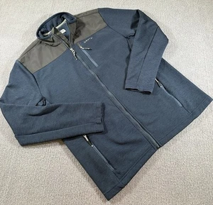 Orvis Jacket Mens Medium Blue Gray Full Zip Fleece Outdoors Nature - Picture 1 of 8