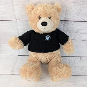 BMW Honey Bear Plush by Gund Teddy Stuffed Animal Black Knit Logo Sweater - Picture 1 of 13