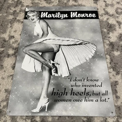 Marilyn Monroe Vintage Pinup Metal Sign Hollywood Retro Tin Decor - Image 1 of 4