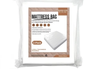 2-Pack Queen Size Mattress Bags for Moving and Disposal 61'' x104''x 15'',Wat... - Bild 1 von 7