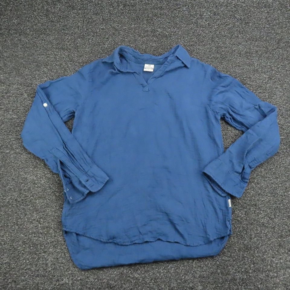 Camisa Magellan Outdoors Boyfriend Mujer Grande Azul Manga Larga Pullover Informal Foto 1 de 4