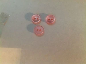 PKG 0F 72 NEW 3/8" PINK PEARL  BUTTONS FOR BUTTON NECKLACE - Picture 1 of 2