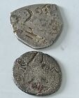 Inde/Vallée de l'Indus Magadh Maha Janapada Mayuriyan poinçon marque argent 2 pièces 300 avant JC