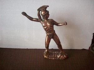 Vintage Metal Copper/brass coloured Gladiator type figure - Picture 1 of 8