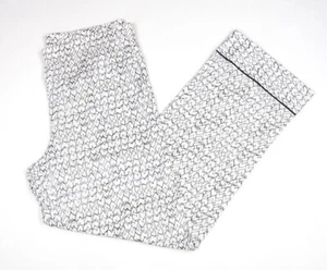 VICTORIA'S SECRET WOMEN'S WHITE HEARTS PRINT POCKETS PAJAMA PANT Sz L - Picture 1 of 5