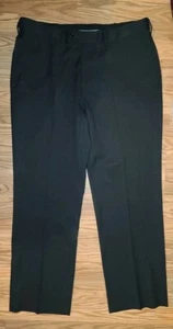 Para hombre Haggar ropa negra pantalones de vestir 36 x 30 poliéster mezcla ajuste recto - Imagen 1 de 8