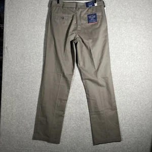 Croft Barrow Easy Care Stretch Pant Khaki 32x34 Wrinkle Resistant Flat Front - Picture 1 of 7