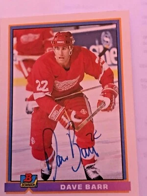  1991-92 Bowman #49 Dave Barr Auto'd - Image 1 of 2