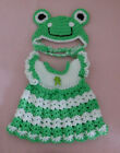 Doll Clothes Fit Wellie Wishers 14.5, Doll Clothes Set, Green Frog Dress & Hat