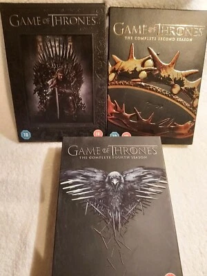GAME OF THRONES SEASON 1+2+4(DVD BOX SET'S LIKE NEW) - Image 1 of 4