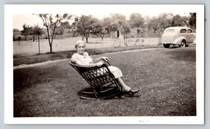 Photograph 73 Years Old Fall of 1943 My Grandmother R Dean Misner Old Car - Picture 1 of 2