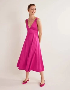 Boden - Sleeveless Fit and Flare - Kleid Satin Anlass - NEU UK 8 EU 36 - Bild 1 von 7