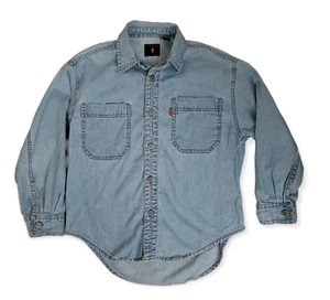 Levi's Red-Tab Jeanswear Denim Shirt Light Wash Unisex Kids Size Small - Picture 1 of 5