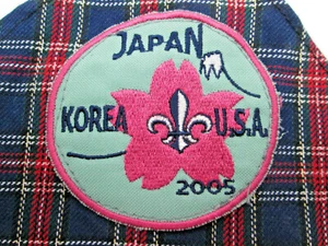 Japan Korea USA 2005 Boy Scout Patch for Unknown Event Sewn on to a Scarf - Picture 1 of 3