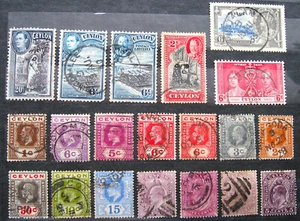 Great Britain, Colonies, Ceylon, old used stamps - Picture 1 of 1