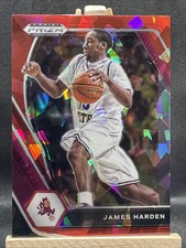 2021 Panini Prizm Draft Picks James Harden Red Cracked Ice Prizm #53
