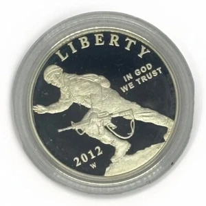 2012 -W Infantry BU Commemorative 90% Silver Dollar US Coin - Picture 1 of 2