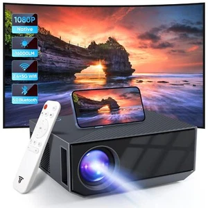 Projector with WiFi and Bluetooth 16000Lumens Portable Mini ProjectorNative F... - Picture 1 of 6