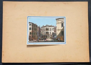 stampa antica 1870 circa litografia Venezia colori originali veduta - Foto 1 di 6