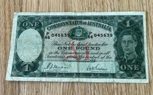 ND (1938-41) Australia 1 libra - moneda mundial Sheehan MacFarlane - Imagen 1 de 2
