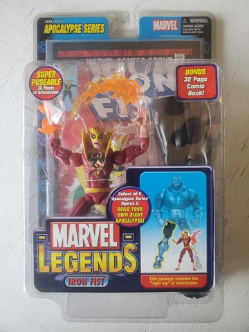 Marvel Legends Iron Fist Action Figure W/ Comic Apocalypse Series Toy Biz 2005 Cover