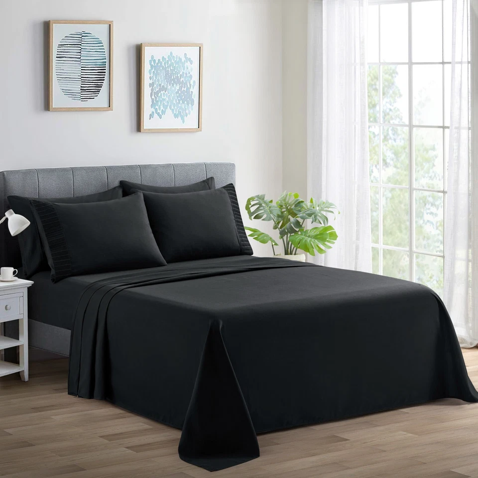 Rayon from Bamboo Comfort Soft Silky Solid Deep Pocket 6 Piece Bedding Sheet Set - Image 1 of 4