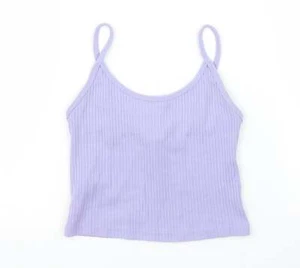 Blusa para mujer Topshop púrpura algodón talla 6 cuello redondo - Imagen 1 de 12