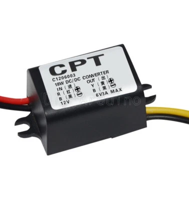 Convertidor de voltaje impermeable convertidor convertidor de corriente de DC 12V a 6V 3A nuevo - Imagen 1 de 4