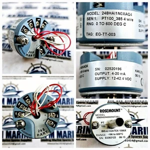 ROSEMOUNT 248HAI1N0XAQ4 0-600 DEG C PT100_385 4 WIRE 4-20mA TEMP. SENSOR - Picture 1 of 15