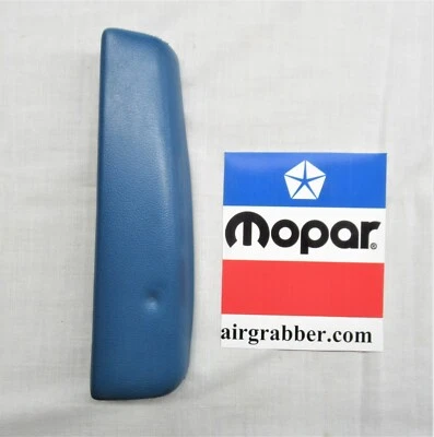 1971 1972 B Body Charger Road Runner Satellite left rear arm rest pad blue - Image 1 of 4