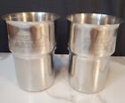 (2) Stella Artois Stainless Collector Metal Beer Cups -ICE COLD BEER no Handle