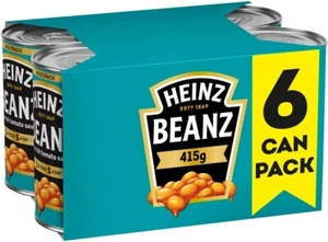 415g - Heinz Beanz Baked Beans In Tomato Sauce Tin (PACK of 6) - Picture 1 of 5