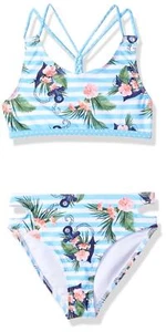 Jantzen Girls Nautical Swim Bikini Stripped Anchor Print Size 10 - Picture 1 of 1