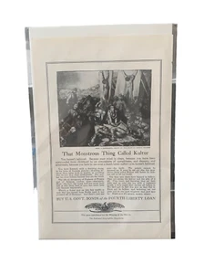 Anuncio anuncio anuncio anuncio de cuarta libertad bonos del gobierno de los Estados Unidos de colección 1918 - Imagen 1 de 7