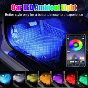 USB Car LED Interior Strip 5-12V 36 Lights Multi-color Light Voice control- P6I0 - Picture 1 of 13