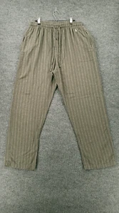 Polo Ralph Lauren Pants Mens L Large Gray Stripe Sleepwear Drawstring Lounge - Picture 1 of 12